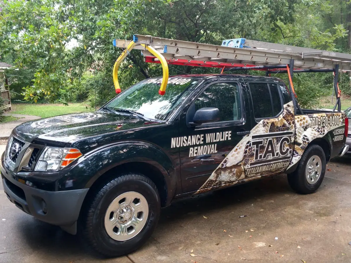 Total Animal Control wildlife removal truck in North Georgia